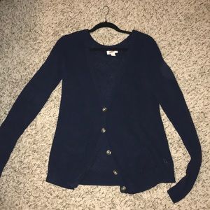Blue cardigan